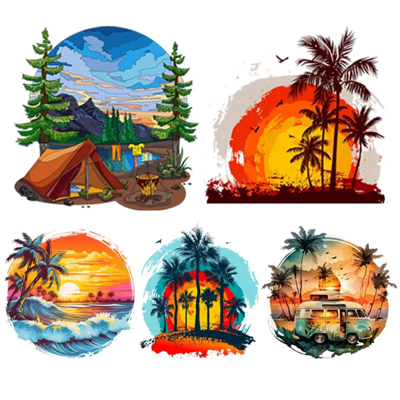 Outdoor Camping Trailer - Car Stickers COutdoor Camping Sunrise Sunset