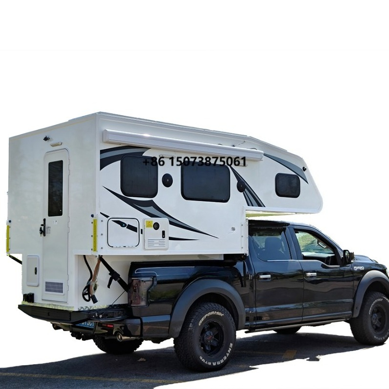 Outdoor Camping Trailer - Modern Style 4-Person Pickup Camper Foldable