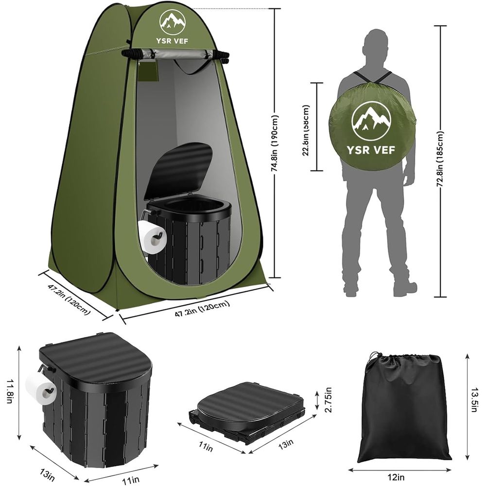 Portable Toilet Kit, Camping T - đánh giá và giá Outdoor Camping Kit