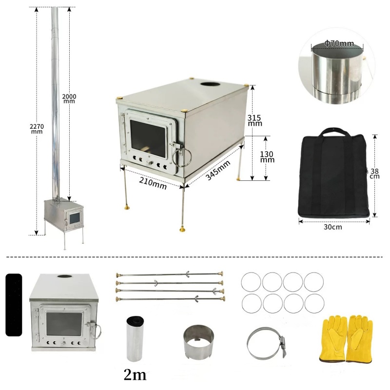 Foldable  Tent Stove Lightweig - đánh giá và giá Outdoor Camping Stove Wood
