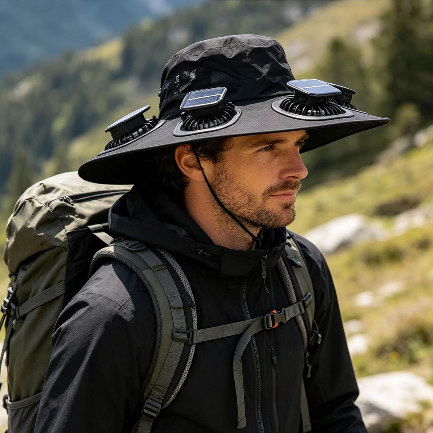 Hot 6 Fans Solar Fan Hat Breat - đánh giá và giá Outdoor Camping Ventilator
