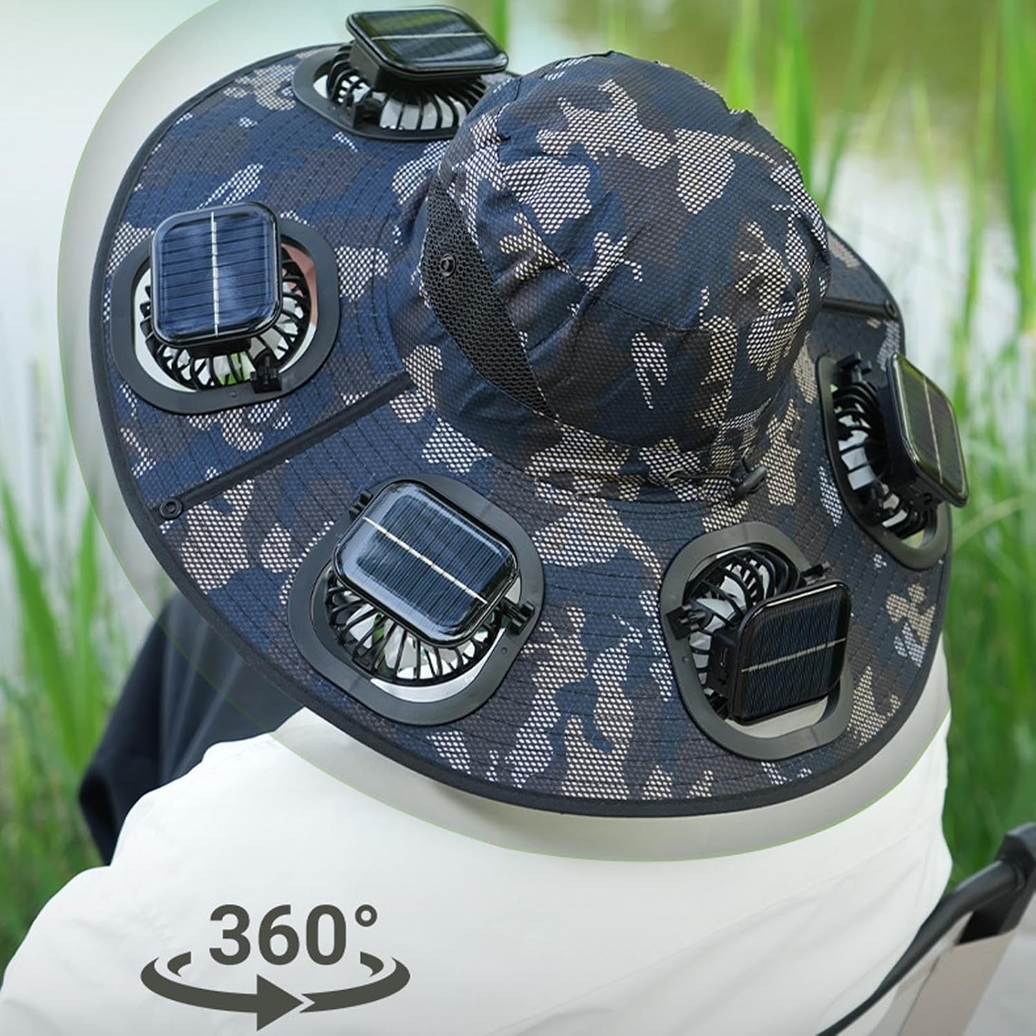 Hot 6 Fans Solar Fan Hat Breat - đánh giá và giá Outdoor Camping Ventilator