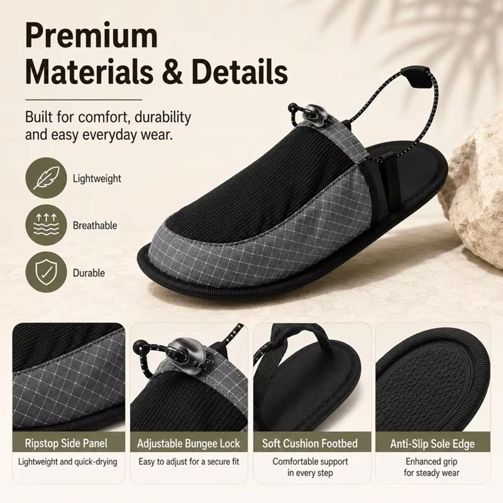 Foldable Quick Dry Water Slipp - đánh giá và giá Outdoor Camping Slippers