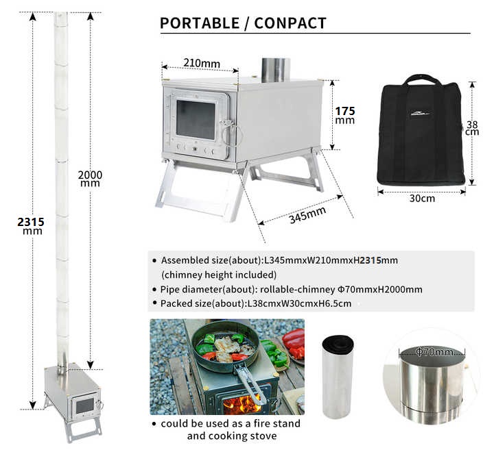 [New] Outdoor Stainless Steel  - đánh giá và giá Outdoor Camping Stove Wood