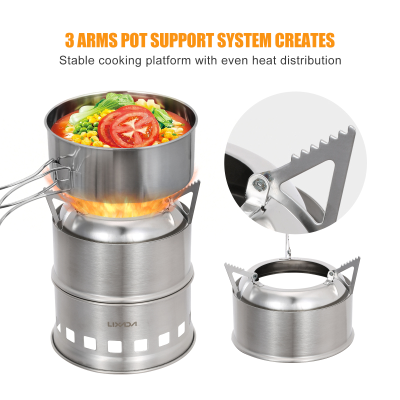 Lixada Stainless Steel Wood St - đánh giá và giá Outdoor Camping Stove Wood