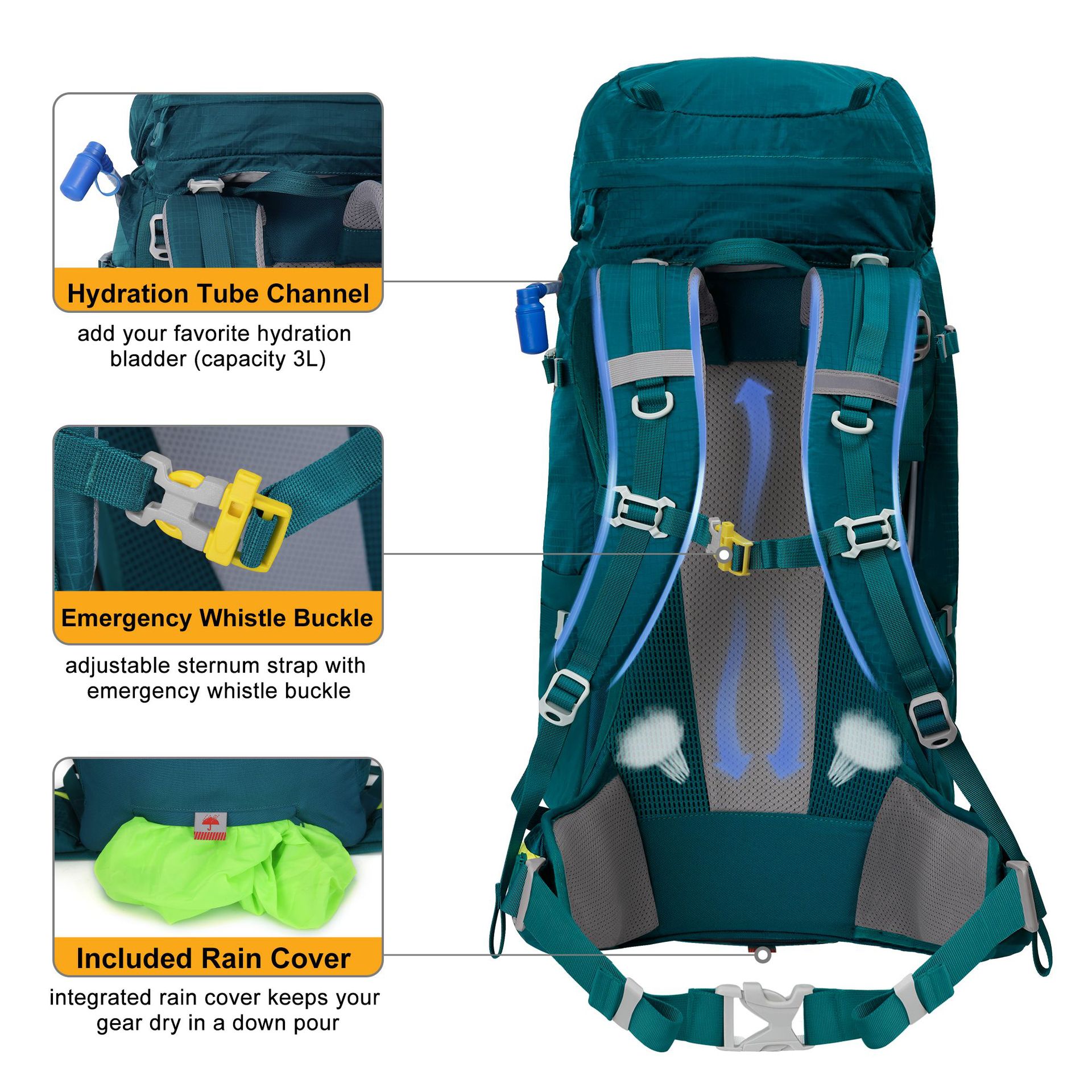 Nylon lightweight outdoor hiki - đánh giá và giá Lightweight Backpack 65L