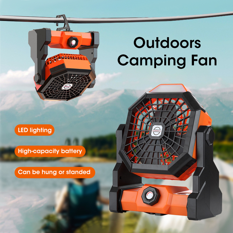 10000mAh Camping Fan with LED  - đánh giá và giá Outdoor Camping Ventilator