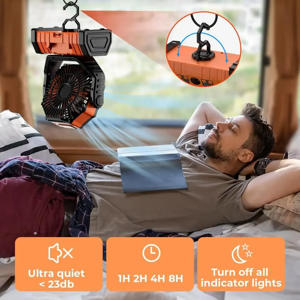 20000mAh Rechargeable Camping  - đánh giá và giá Outdoor Camping Ventilator