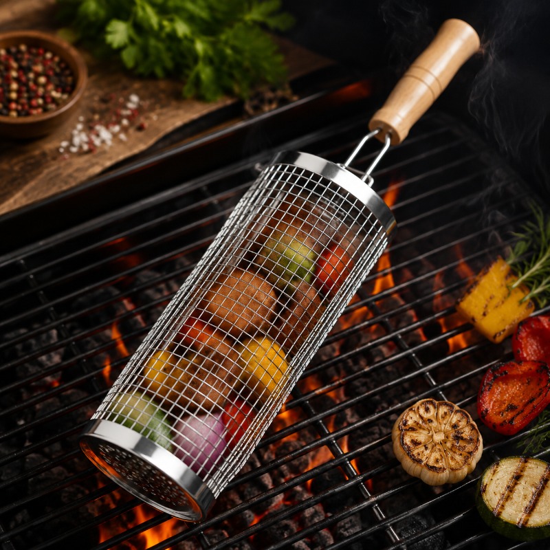 Round Barbecue Grill Basket Se - đánh giá và giá Outdoor Camping Kit