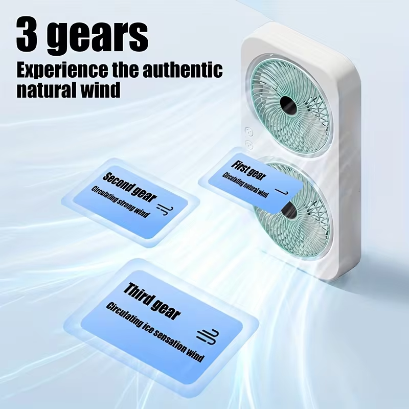 Dual Head USB Fan 360 Rotatabl - đánh giá và giá Outdoor Camping Ventilator