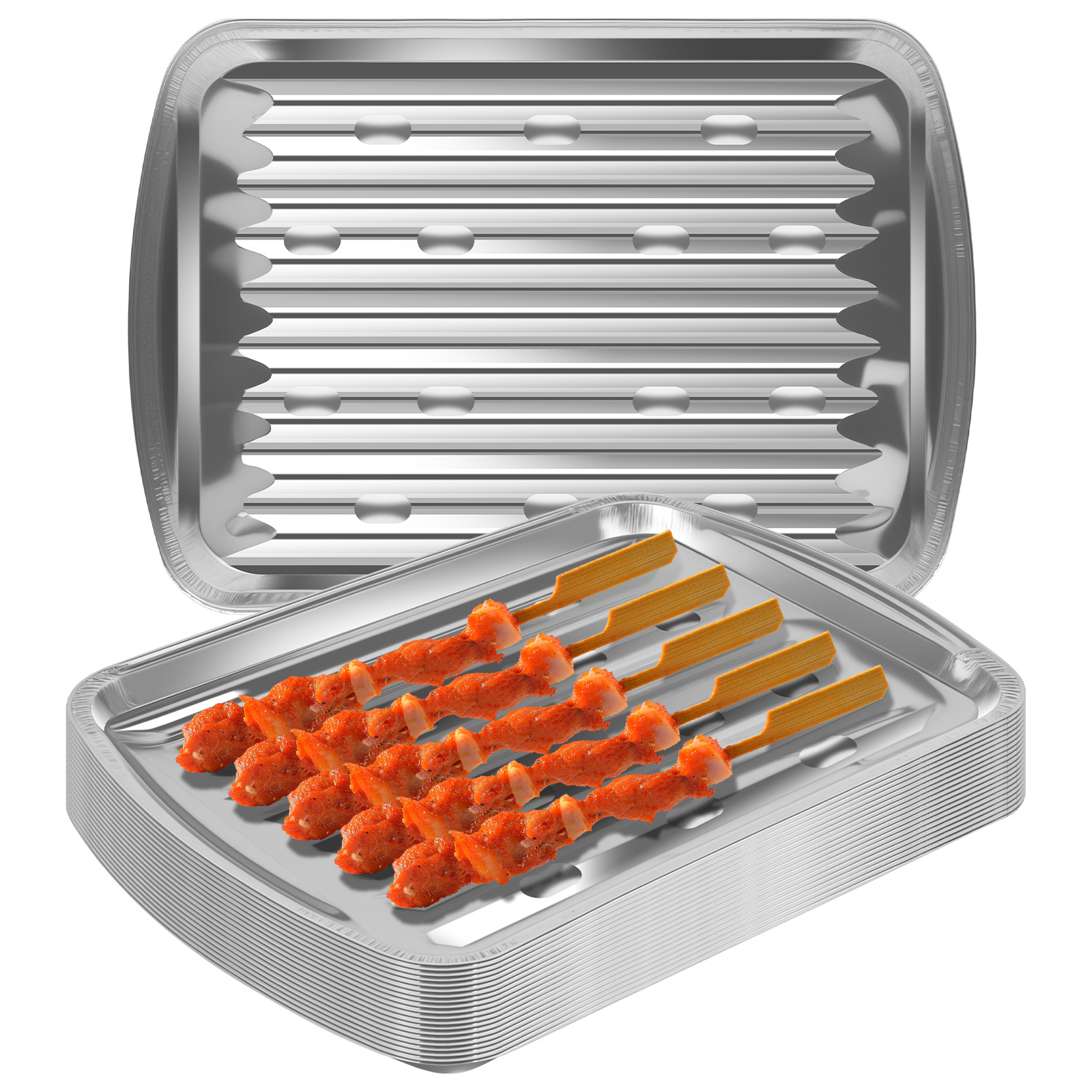 Aluminum Foil Trays Non-Stick  - đánh giá và giá Kitchen Outdoor Camping
