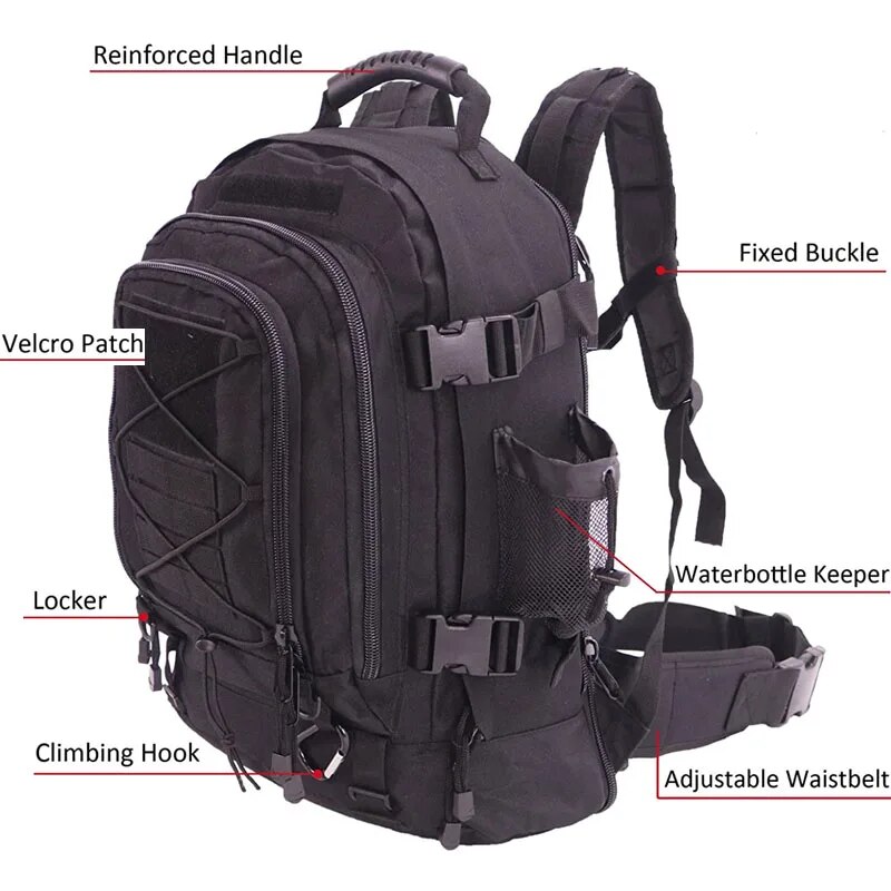 65L Large Capacity Outdoor Tac - đánh giá và giá Lightweight Backpack 65L