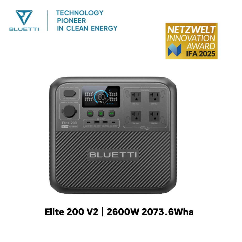 【Renew】BLUETTI Elite 200 V2 Po - đánh giá và giá Outdoor Camping Kit
