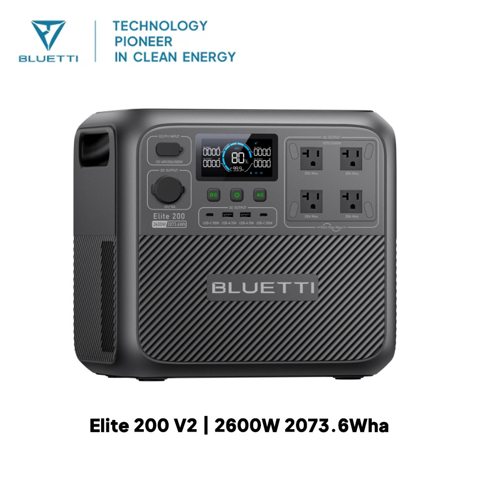 【Renew】BLUETTI Elite 200 V2 Po - đánh giá và giá Outdoor Camping Kit