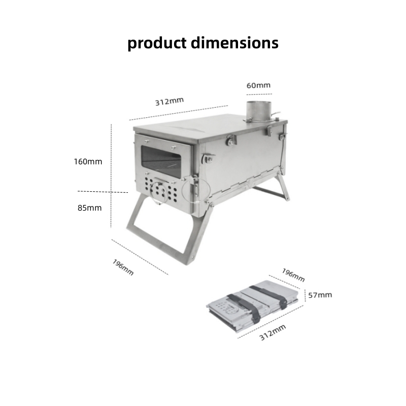 Folding Wood Stove, Stainless  - đánh giá và giá Outdoor Camping Stove Wood