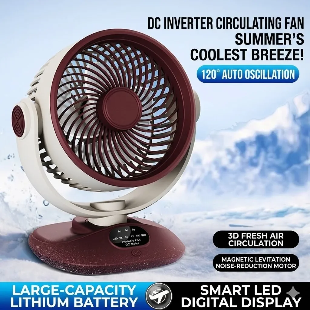 Desktop Fan Rechargeable Turbo - đánh giá và giá Outdoor Camping Ventilator