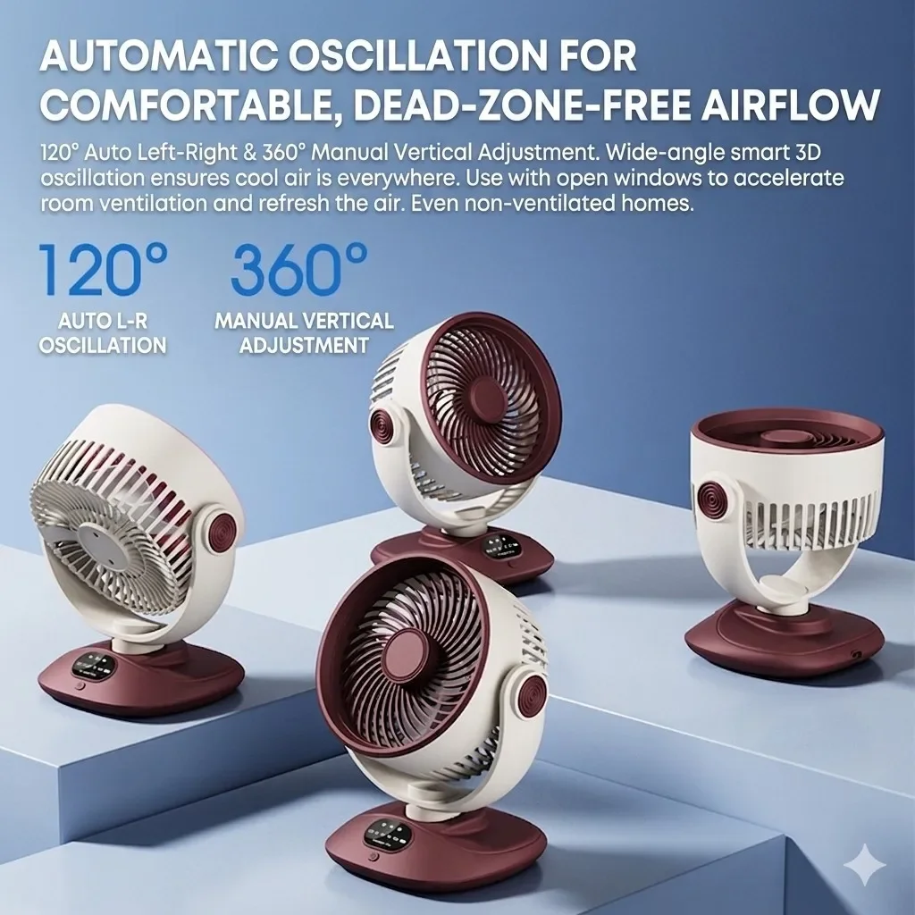 Desktop Fan Rechargeable Turbo - đánh giá và giá Outdoor Camping Ventilator