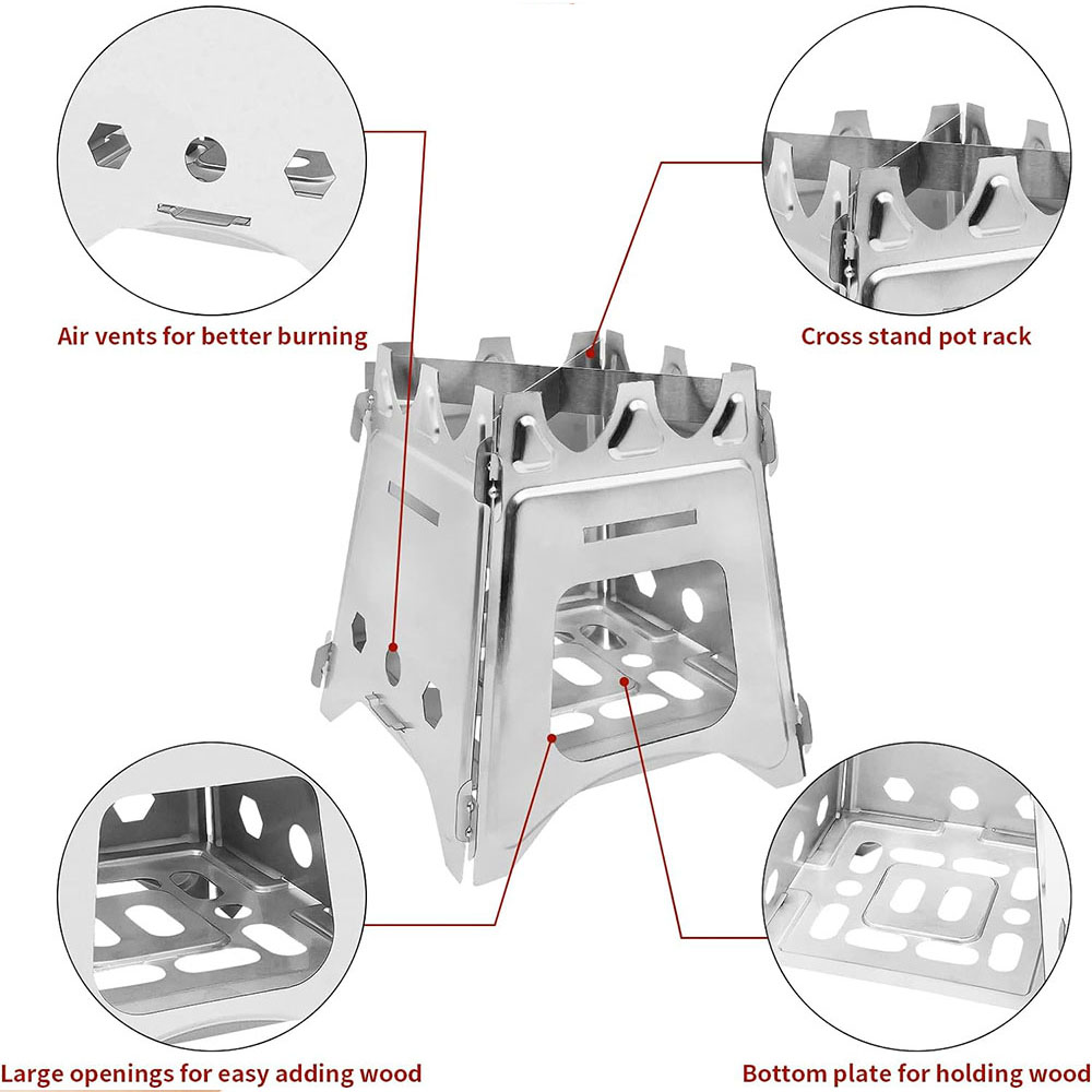 Xách Tay Cắm Trại Gỗ Bếp Với T - đánh giá và giá Outdoor Camping Stove Wood