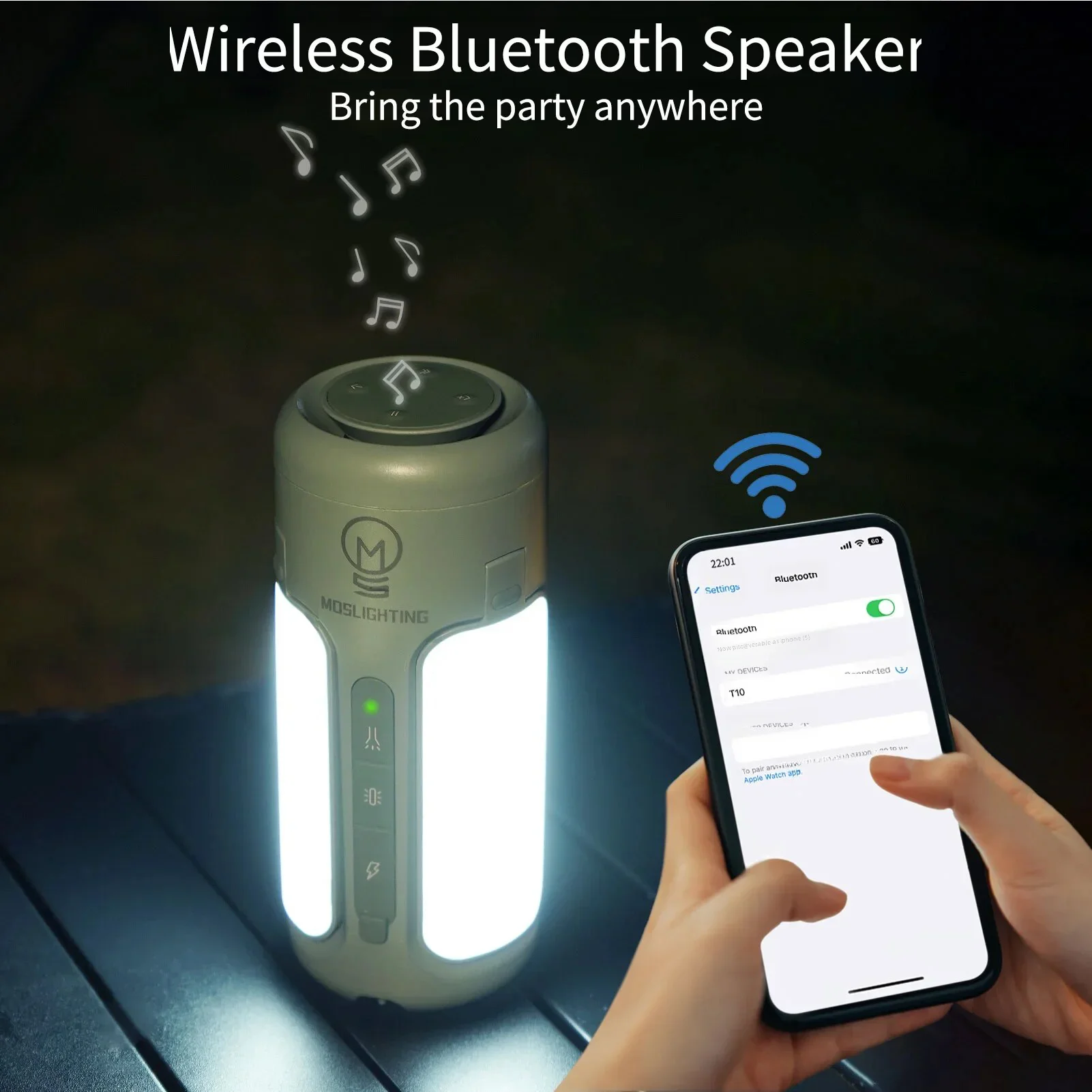MOSLIGHTING Portable Bluetooth - đánh giá và giá Zd Outdoor Camping
